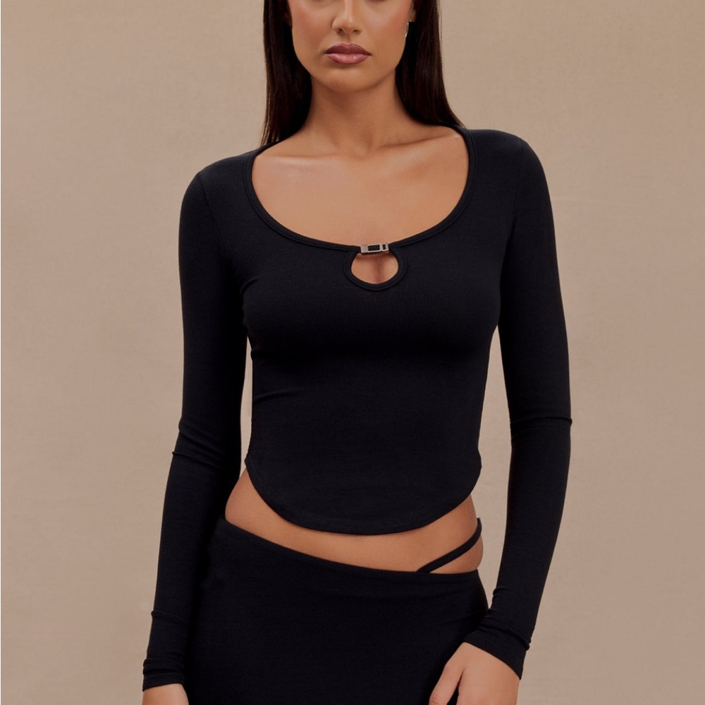 Natalia Modal Buckle Long Sleeve Top